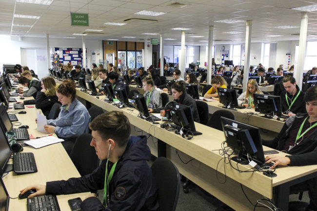 Students studying in the ILC