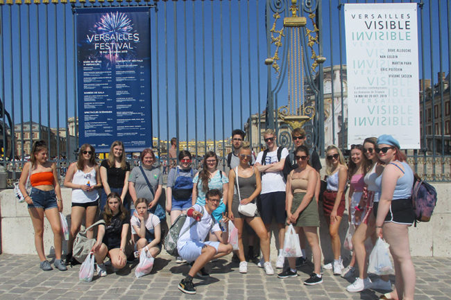 Students on trip in Paris