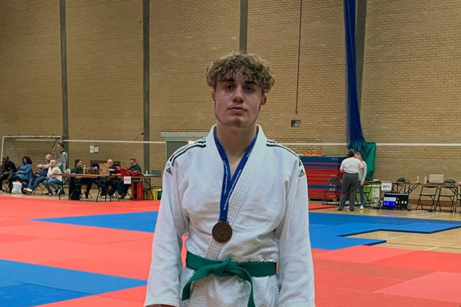 Harvey Stedman with judo medal