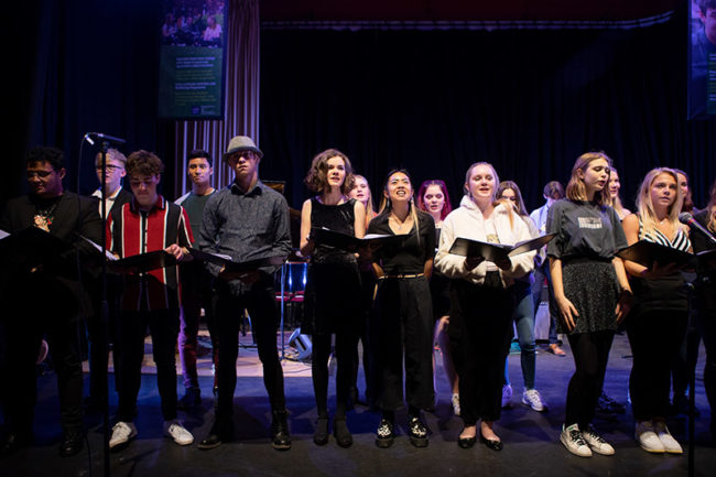 Choir of students at the Winter Concert