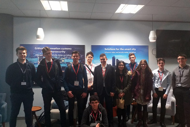Work experience students at Thales