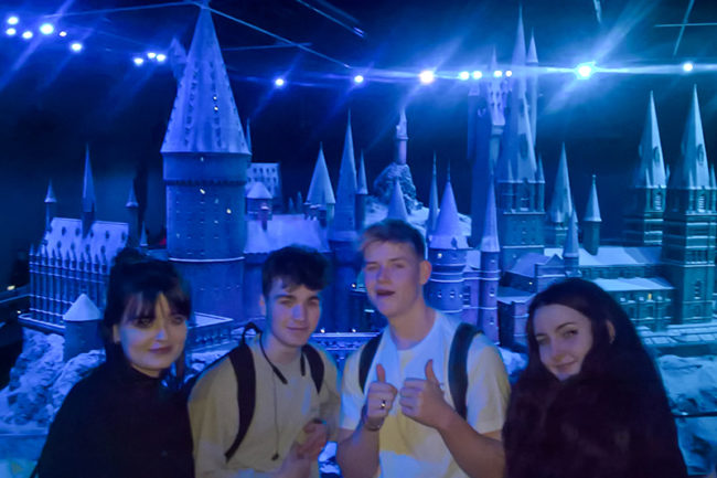 Students on Making of Harry Potter tour