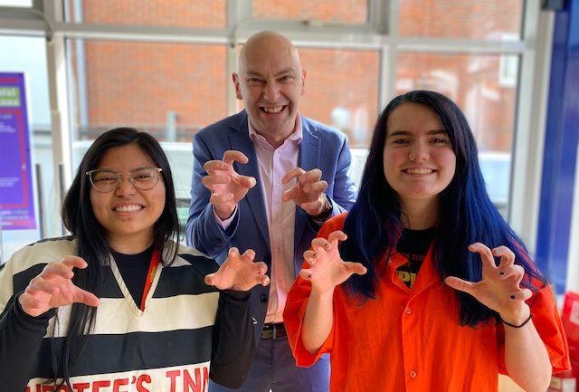 Shaun Atwood with students