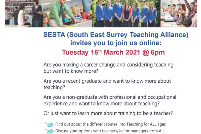 Train to Teach Event flyer