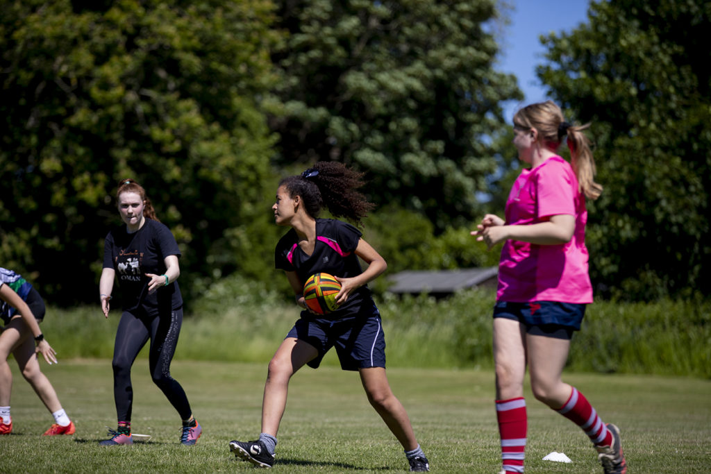 Summer women's rugby training