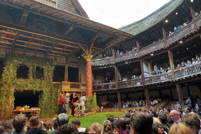 Shakespeare's comedy Much Ado about Nothing at the Globe Theatre