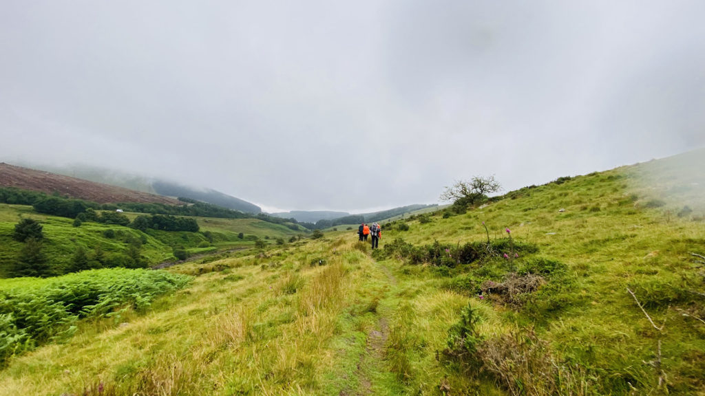 Students walking in the Brecon Beacons during the Duke of Edinburgh qualifying expedition