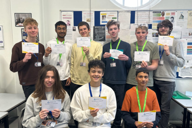 Students with the certificates