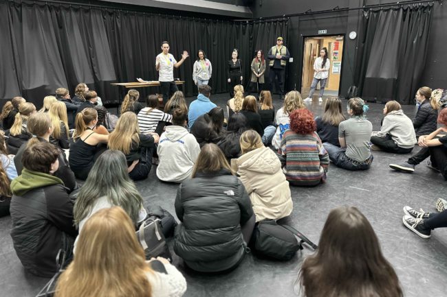 Students at the performing arts panel