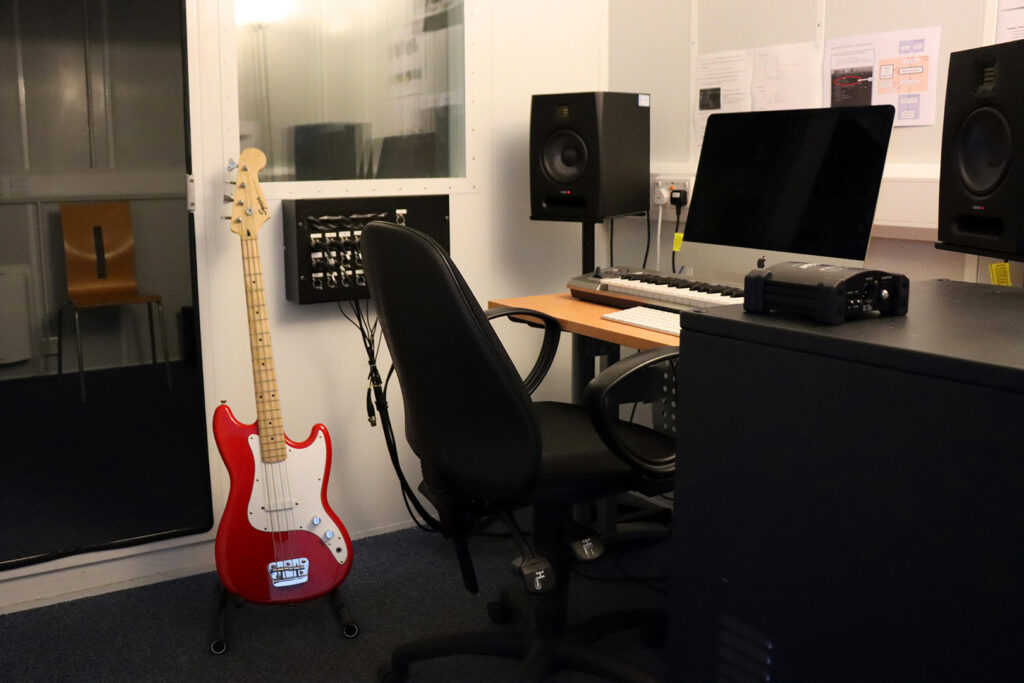 Soundproofed recording studio