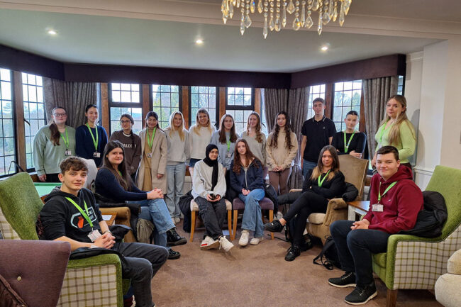Reigate College students visit Reigate Beaumont care home