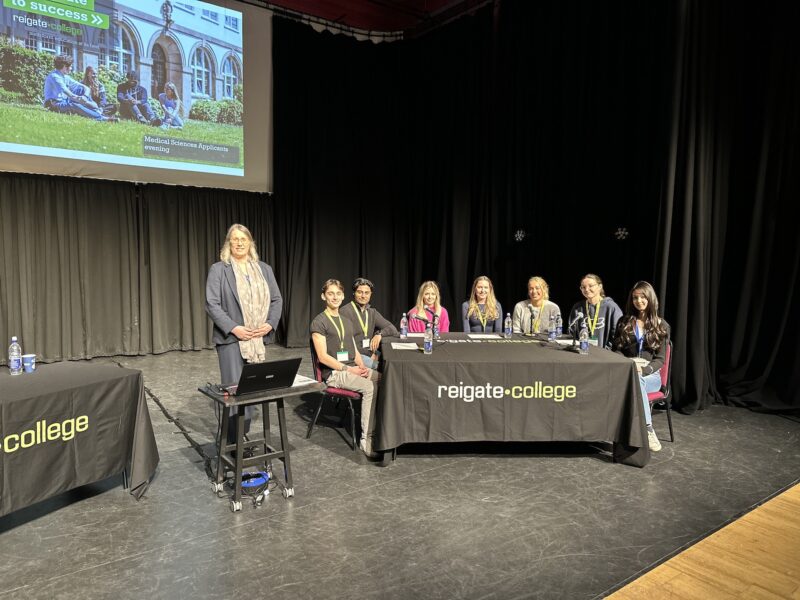 The student Q&A panel at the Medical Sciences event