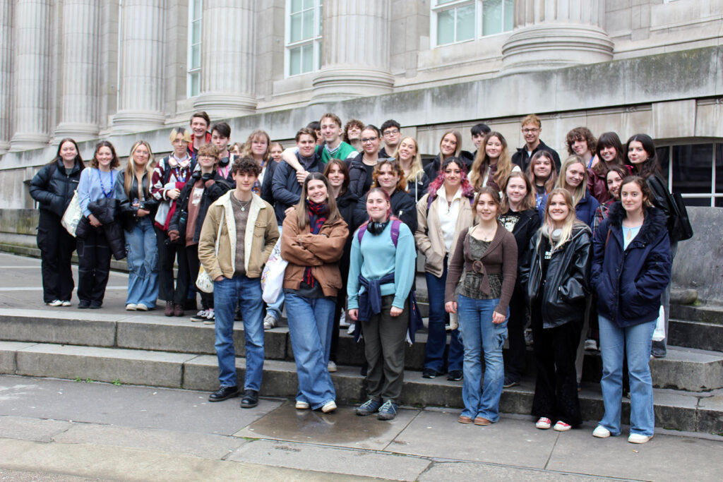 Students outside the British Museum