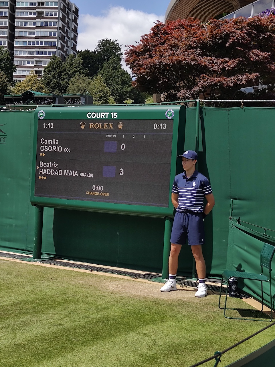 Ball Boy at the Wimbledon Tennis Championships Reigate College