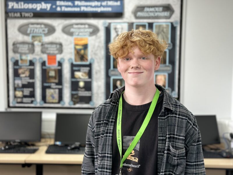 Upper Sixth Philosophy student Alex Knowles