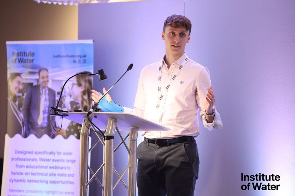 Dylan speaking at the Institute of Water national conference