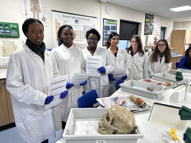 17 would-be medics, vets and dentists (MVD) from the College’s partner schools got a hands-on muscle and bone anatomy experience