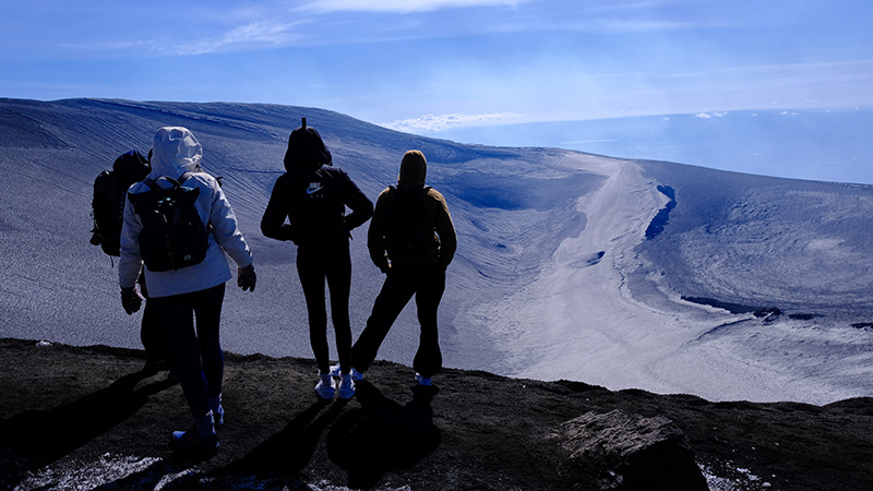 Geography students in Sicily