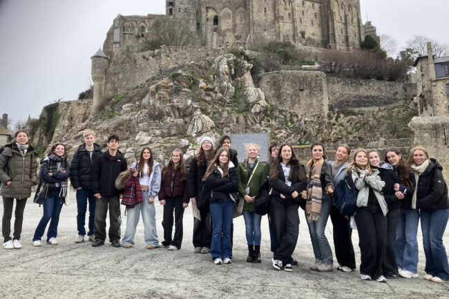 French students' visit Normandy