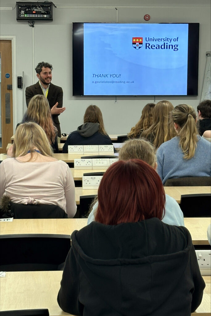 Guest speaker Andreas Gavrielatos from the University of Reading answering questions from the students