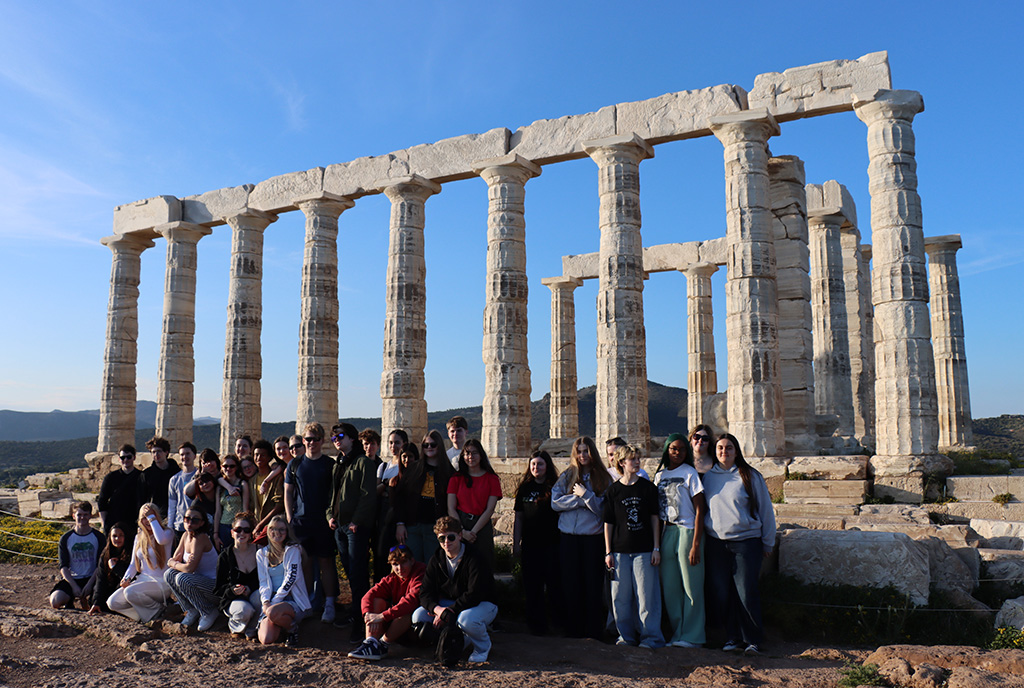 Students at Cape Sounion