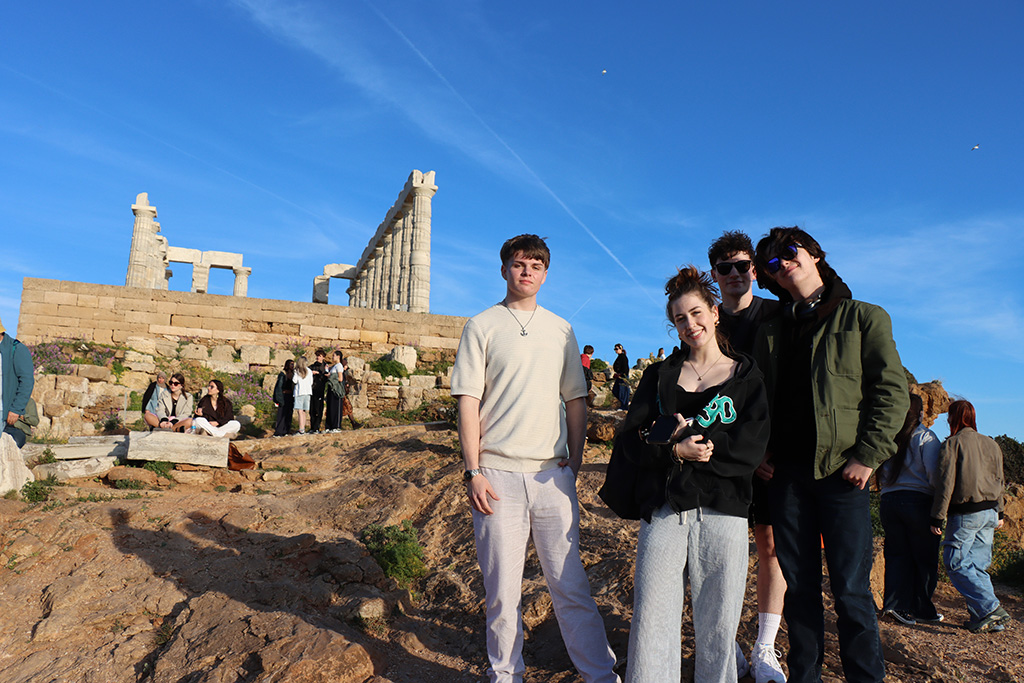 Students at Cape Sounion