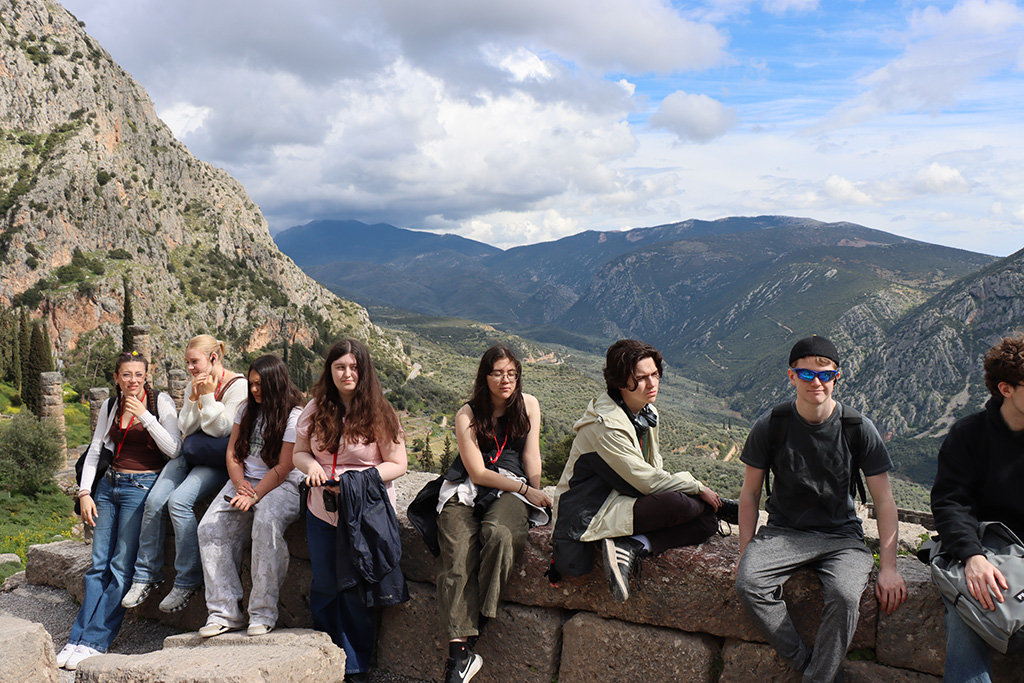 Enjoying the view at Delphi