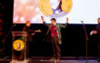 Receiving an award at the RAFTAs