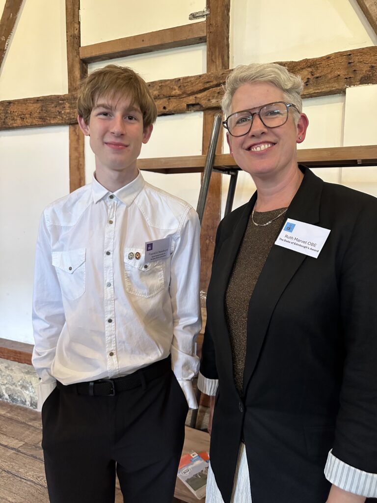 Franklin with Ruth Marvel OBE