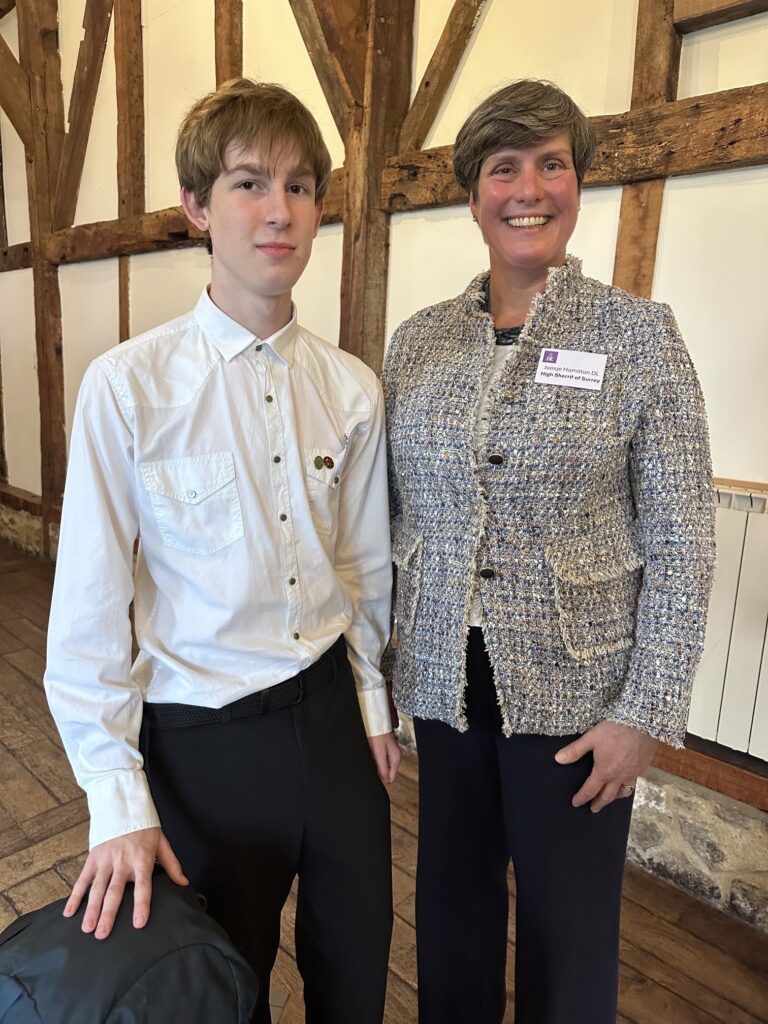 Franklin with the High Sheriff of Surrey