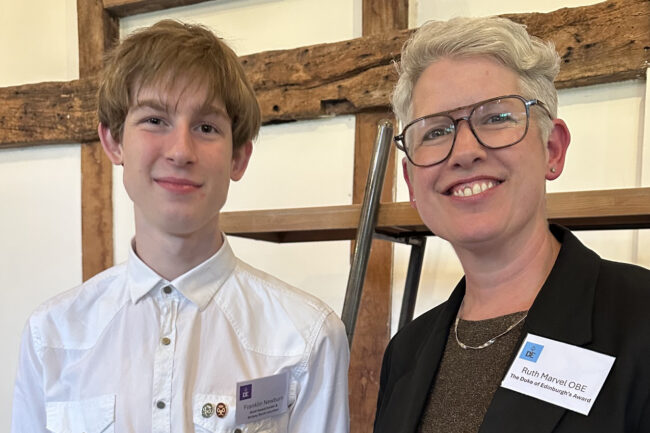 Franklin with Ruth Marvel OBE