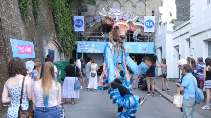 Audience and performers at Reigate Summer Festival