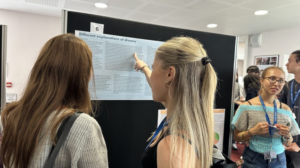 Psychology pathways posters being assessed by staff, judges and students